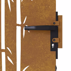 vidaXL Garden Gate Fence Gate Fence Panel 85x200 cm Corten Steel Bamboo Design - 85 x 200 cm - Additional view 6