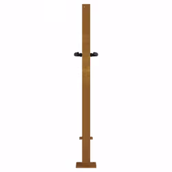 vidaXL Garden Gate Fence Gate Fencing 105x155 cm Corten Steel Bamboo Design - 105 x 105 cm - Additional view 4
