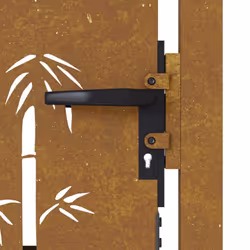 vidaXL Garden Gate Fence Gate Fencing 105x155 cm Corten Steel Bamboo Design - 105 x 130 cm - Additional view 5