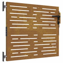 vidaXL Garden Gate Fence Gate Fence Panel 85x175 cm Corten Steel Square Design - 85 x 75 cm