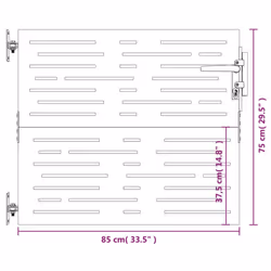 vidaXL Garden Gate Fence Gate Fence Panel 85x175 cm Corten Steel Square Design - 85 x 75 cm - Additional view 8