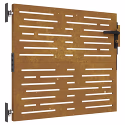 vidaXL Garden Gate Fence Gate Fence Panel 85x175 cm Corten Steel Square Design - 85 x 100 cm - Additional view 9