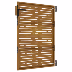 vidaXL Garden Gate Fence Gate Fence Panel 85x175 cm Corten Steel Square Design - 85 x 150 cm - Additional view 5