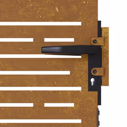 vidaXL Garden Gate Fence Gate Fence Panel 85x175 cm Corten Steel Square Design - 85 x 150 cm - Additional view 6
