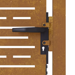 vidaXL Garden Gate Fence Gate Fencing 105x180 cm Corten Steel Square Design - 105 x 80 cm - Additional view 5
