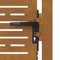 vidaXL Garden Gate Fence Gate Fencing 105x180 cm Corten Steel Square Design - 105 x 105 cm - Additional view 5