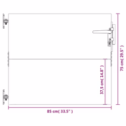 vidaXL Garden Gate Driveway Gate Fence Gate Fence Panel 85x100 cm Corten Steel - 85 x 75 cm