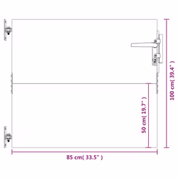 vidaXL Garden Gate Driveway Gate Fence Gate Fence Panel 85x100 cm Corten Steel - 85 x 100 cm - Additional view 9
