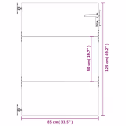 vidaXL Garden Gate Driveway Gate Fence Gate Fence Panel 85x100 cm Corten Steel - 85 x 125 cm - Additional view 9