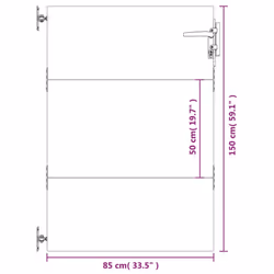 vidaXL Garden Gate Driveway Gate Fence Gate Fence Panel 85x100 cm Corten Steel - 85 x 150 cm