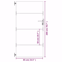 vidaXL Garden Gate Driveway Gate Fence Gate Fence Panel 85x100 cm Corten Steel - 85 x 200 cm