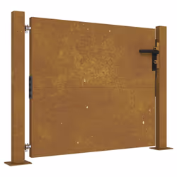 vidaXL Garden Gate Outdoor Driveway Gate Fence Gate Fence Panel Corten Steel - 105 x 105 cm