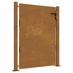 vidaXL Garden Gate Outdoor Driveway Gate Fence Gate Fence Panel Corten Steel - 105 x 130 cm