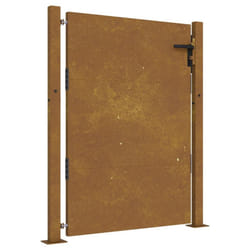 vidaXL Garden Gate Outdoor Driveway Gate Fence Gate Fence Panel Corten Steel - 105 x 130 cm