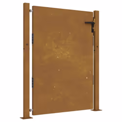 vidaXL Garden Gate Outdoor Driveway Gate Fence Gate Fence Panel Corten Steel - 105 x 155 cm