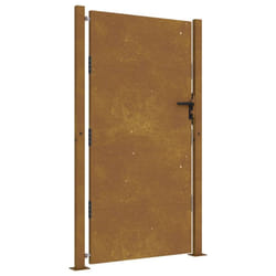 vidaXL Garden Gate Outdoor Driveway Gate Fence Gate Fence Panel Corten Steel - 105 x 205 cm