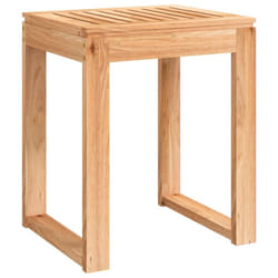 vidaXL Solid Wood Walnut Bathroom Stool Shower Seat Bath Chair Shower Stool