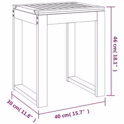vidaXL Solid Wood Walnut Bathroom Stool Shower Seat Bath Chair Shower Stool - Additional view 5