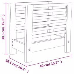 vidaXL Solid Wood Walnut Magazine Rack Wooden Book Rack File Magazine Holder