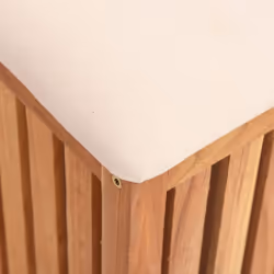 vidaXL Solid Wood Walnut Bathroom Stool 40.5x40x52 cm Shower Stool Laundry Bin - Additional view 6