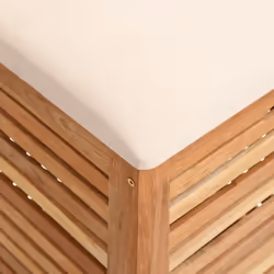 vidaXL Solid Wood Walnut Bathroom Stool 40.5x40.5x56 cm Stool Laundry Bin - Additional view 6