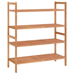 vidaXL 1/2x Solid Wood Walnut Shoe Rack Wooden Hallway Shoe Storage Holder - 2 pcs
