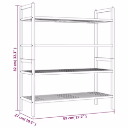 vidaXL 1/2x Solid Wood Walnut Shoe Rack Wooden Hallway Shoe Storage Holder - 2 pcs