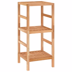 vidaXL Solid Wood Walnut Bathroom Shelf 35.5x35.5x112.5 cm/35.5x35.5x79 cm - 35.5 x 35.5 x 79 cm