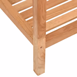 vidaXL Solid Wood Walnut Bathroom Shelf Organiser 36x36x112 cm/36x36x79 cm - 36 x 36 x 79 cm