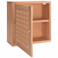 vidaXL Solid Wood Walnut Wall Cabinet Wooden Wall Storage Cabinet Display Unit - Additional view 4