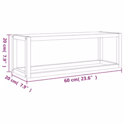 vidaXL Solid Wood Walnut Towel Rack 60x20x20 cm Bathroom Wall Towel Hanger - Additional view 5