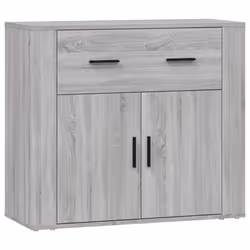 vidaXL Sideboard Side Cabinet Storage Cupboard Home Organiser Engineered Wood - Grey sonoma