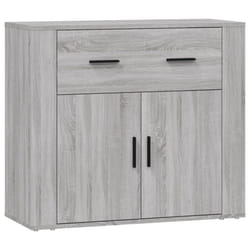 vidaXL Sideboard Side Cabinet Storage Cupboard Home Organiser Engineered Wood - Grey sonoma