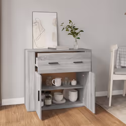 vidaXL Sideboard Side Cabinet Storage Cupboard Home Organiser Engineered Wood - Grey sonoma - Additional view 6