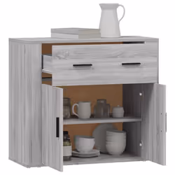 vidaXL Sideboard Side Cabinet Storage Cupboard Home Organiser Engineered Wood - Grey sonoma - Additional view 8