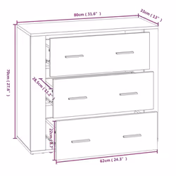 vidaXL Sideboard Storage Cupboard Cabinet Buffet Highboard Engineered Wood - White - Additional view 4