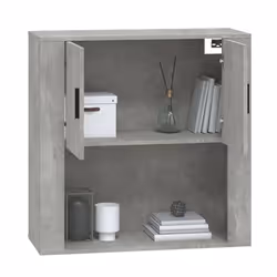vidaXL Wall Cabinet Concrete Grey Engineered Wood Sideboard Home Organiser - Additional view 10