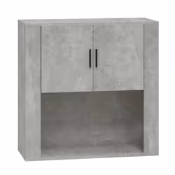 vidaXL Wall Cabinet Concrete Grey Engineered Wood Sideboard Home Organiser