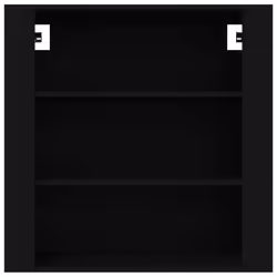 vidaXL Wall Cabinet Hanging Storage Cabinet Wall Cupboard Engineered Wood - Black