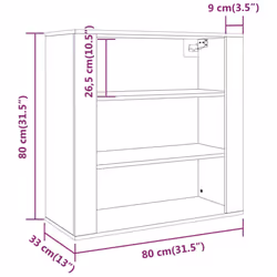 vidaXL Wall Cabinet Hanging Storage Cabinet Wall Cupboard Engineered Wood - Black - Additional view 9
