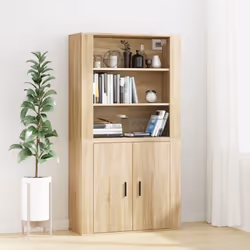 vidaXL Wall Cabinet Hanging Storage Cabinet Wall Cupboard Engineered Wood - Sonoma oak - Additional view 5