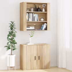 vidaXL Wall Cabinet Hanging Storage Cabinet Wall Cupboard Engineered Wood - Sonoma oak - Additional view 6