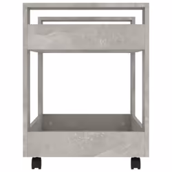 vidaXL Desk Trolley Engineered Wood Under Desk Storage Trolley Multi Colours - Concrete grey - Additional view 5