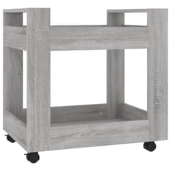 vidaXL Desk Trolley Engineered Wood Under Desk Storage Trolley Multi Colours - Grey sonoma