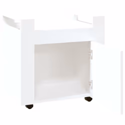 vidaXL Desk Trolley Engineered Wood Office Under Storage Trolley Multi Colours - White - Additional view 6