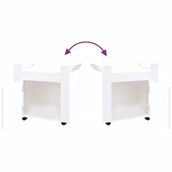vidaXL Desk Trolley Engineered Wood Office Under Storage Trolley Multi Colours - White - Additional view 8