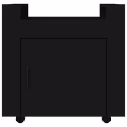 vidaXL Desk Trolley Engineered Wood Office Under Storage Trolley Multi Colours - Black - Additional view 5