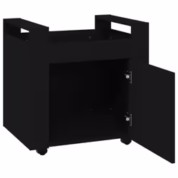 vidaXL Desk Trolley Engineered Wood Office Under Storage Trolley Multi Colours - Black - Additional view 6
