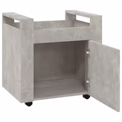 vidaXL Desk Trolley Engineered Wood Office Under Storage Trolley Multi Colours - Concrete grey - Additional view 6