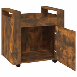 vidaXL Desk Trolley Engineered Wood Office Under Storage Trolley Multi Colours - Smoked oak - Additional view 6